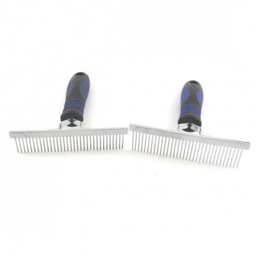 Entfilzungsstriegel medium 11 cm - Harke für Unterwolle - Kamm mit T-Griff