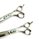 Raven Creativ Scheren Set - Creativ Haarschere und Creativ Modelierschere mit Scheren-Etui