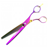 Modelierschere Ergo Titan E8.0 - 8 Zoll mit 50 Zähnen - Purple Titan