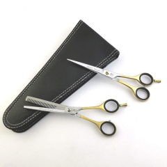 6,5 Modelierschere mit 42 Zhne und 6,5 oder 7 Zoll Haarschere inkl. Etui - Raven Starter Scheren Set