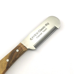 Trimmmesser RAVEN Classic Big - grere Daumenauflage und extra grobe Zahnung - stumpf - nicht schneidend - Rechtshand