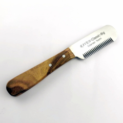 Trimmmesser RAVEN Classic Big - grere Daumenauflage und extra grobe Zahnung - stumpf - nicht schneidend - Rechtshand