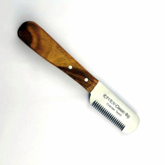 Trimmmesser RAVEN Classic Big - grere Daumenauflage und extra grobe Zahnung - stumpf - nicht schneidend - Rechtshand