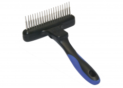T-Striegel - einreihig 11 cm breit mit 20 Stifte/Zinken mit rotierenden und gefederten Zinken